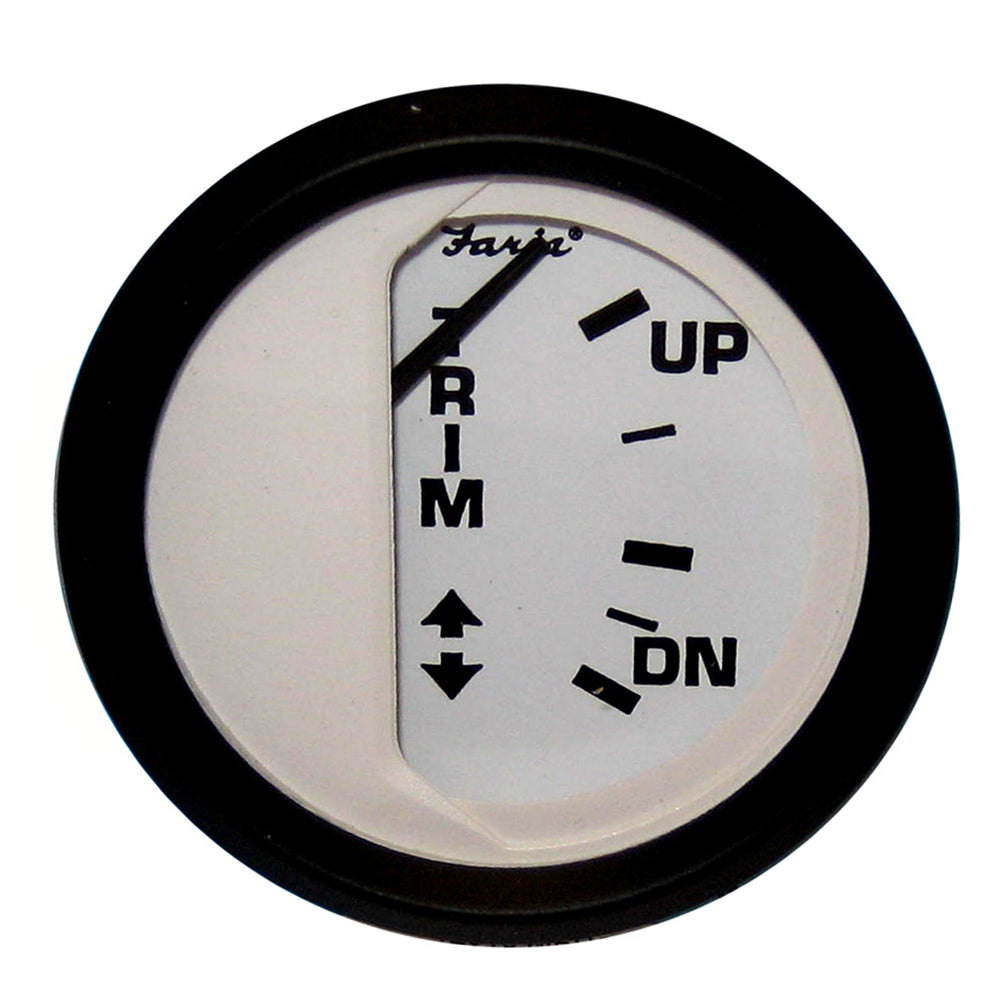Faria Beede Instruments, Faria Euro White 2" Trim Gauge f/ Mercury / Mariner /Mercruiser/Volvo DP/ Yamaha '01 and Newer