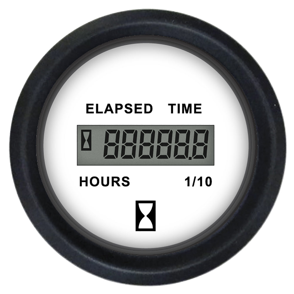 Faria Beede Instruments, Faria Euro White 2" Hourmeter (Digital)