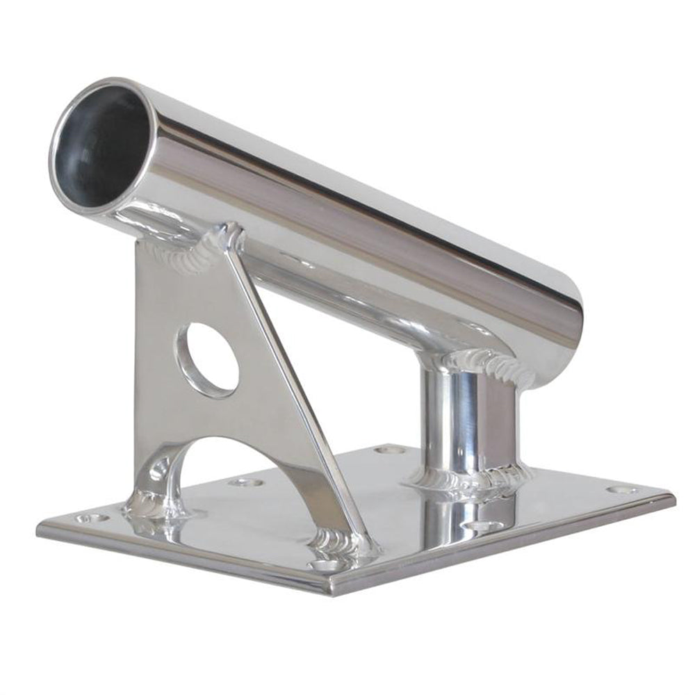 Lee's Tackle, Lee's MX Pro Series Fixed Angle Center Rigger Holder - 22° - 1.5" ID - Bright Silver