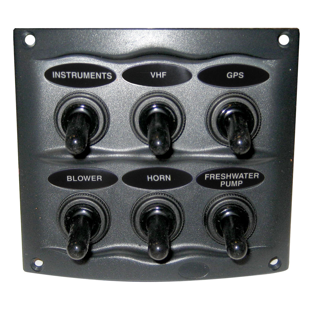 BEP Marine, BEP Waterproof Panel - 6 Switches - Grey