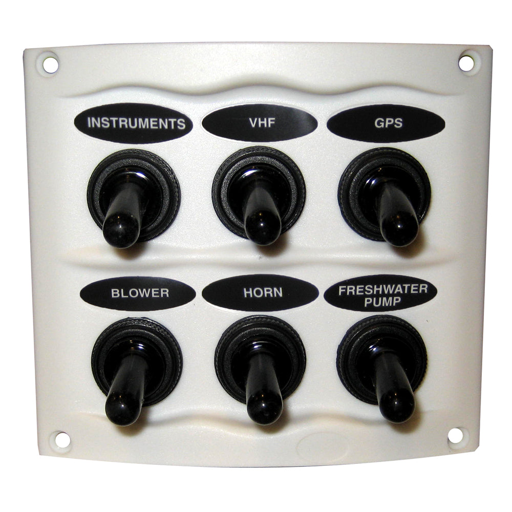 BEP Marine, BEP Waterproof Panel - 6 Switches - White