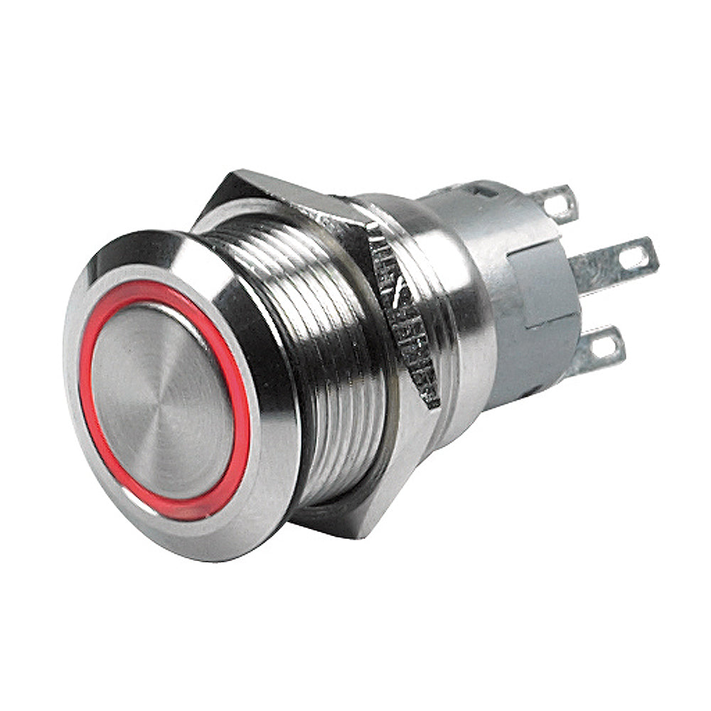 BEP Marine, Marinco Push Button Switch - 24V Latching On/Off - Red LED