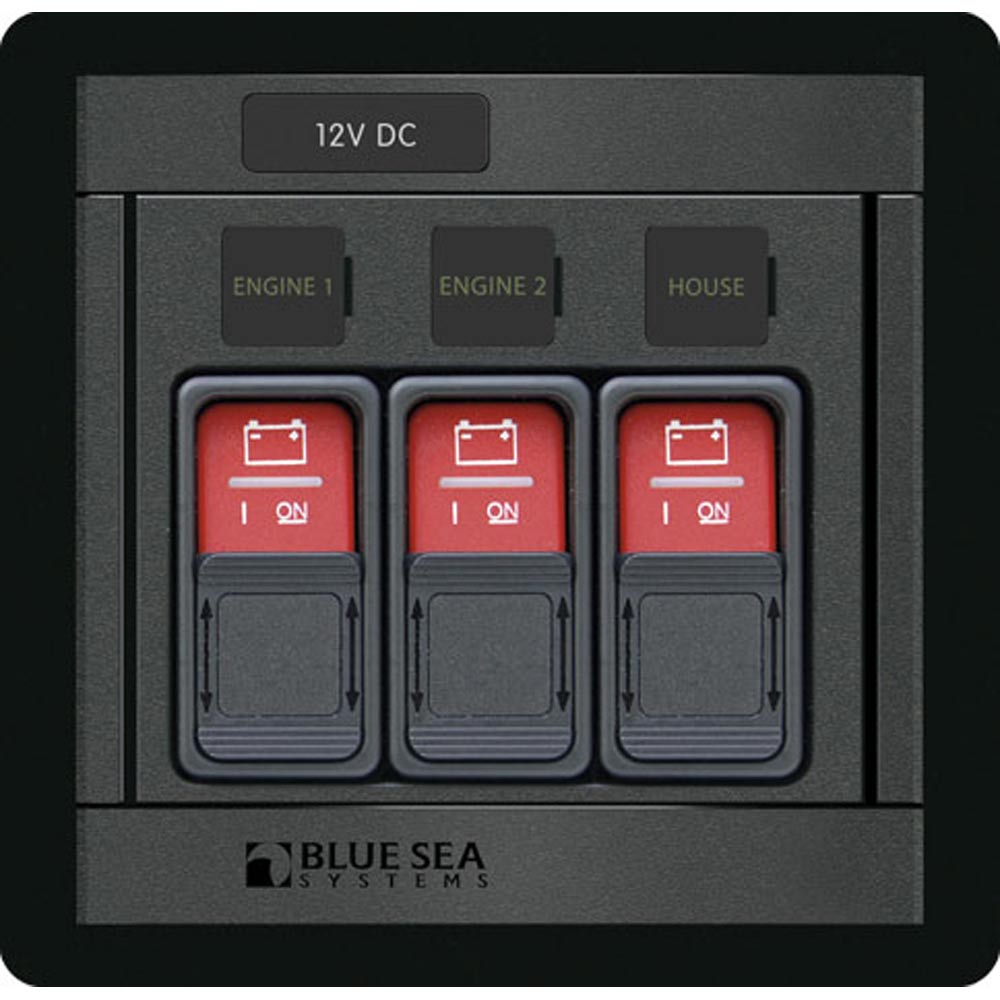 Blue Sea Systems, Blue Sea 1148 Remote Control Panel w/(3) 2145 Remote Control Contura Switch