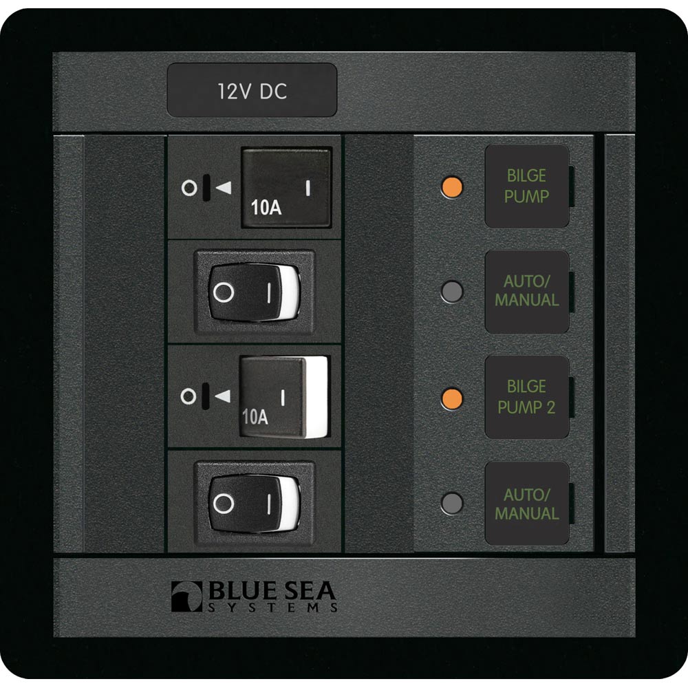 Blue Sea Systems, Blue Sea 1522 360 Panel Dual Bilge Pump Control