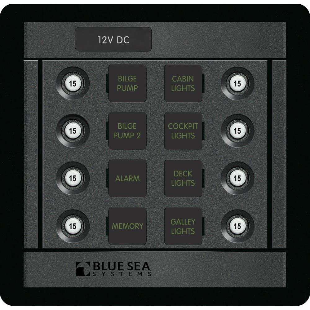 Blue Sea Systems, Blue Sea 1450 DC 8 Position CLB Square