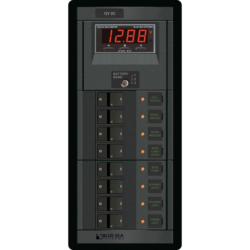 Blue Sea Systems, Blue Sea 1227 12V DC 8 Position w/Digital Meter