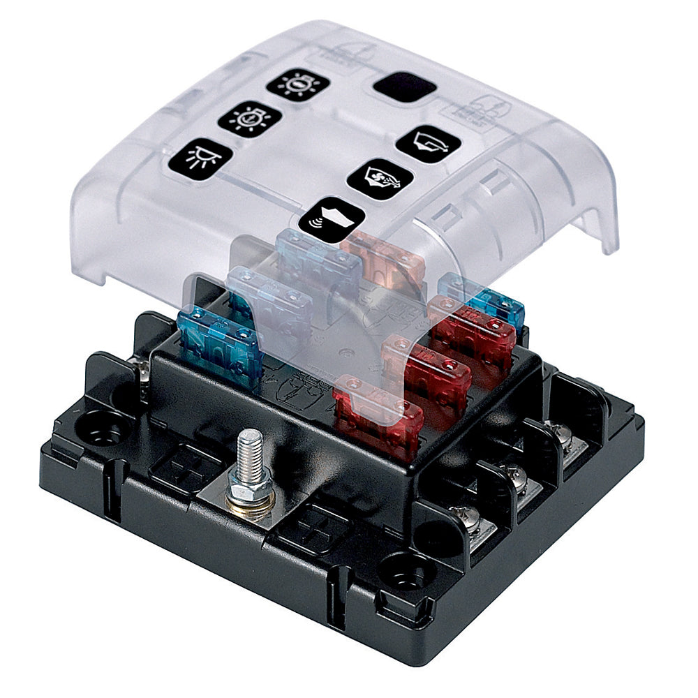 BEP Marine, BEP ATC Six Way Fuse Holder & Screw Terminals w/Cover & Link