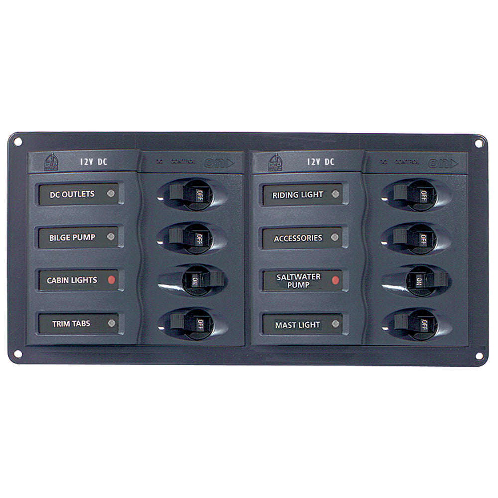 BEP Marine, BEP DC Panel - 8-Way - Horizontal