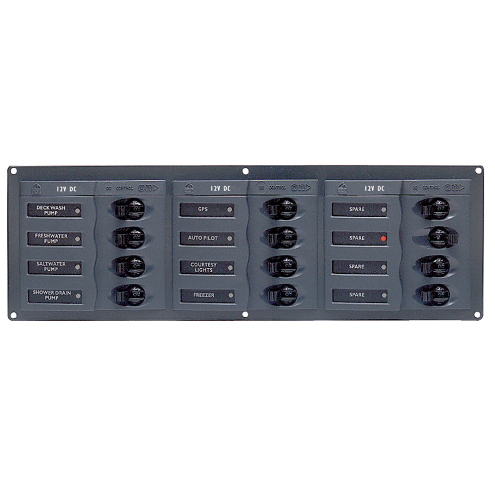 BEP Marine, BEP DC Panel - 12-Way - No Meter - Horizontal
