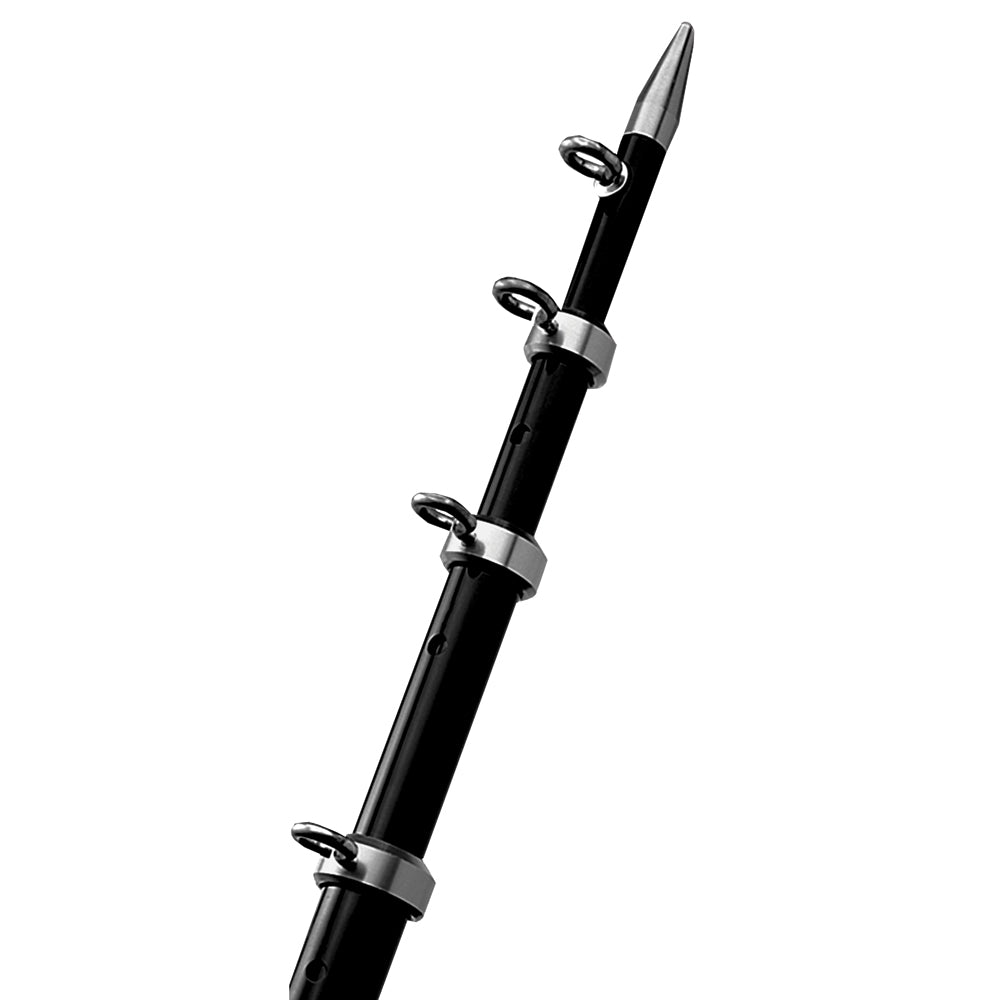 TACO Marine, TACO 8' Black/Silver Center Rigger Pole - 1-1/8" Diameter