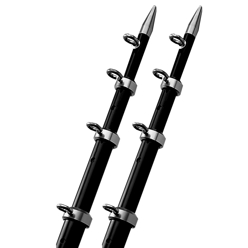 TACO Marine, TACO 15' Black/Silver Outrigger Poles - 1-1/8" Diameter