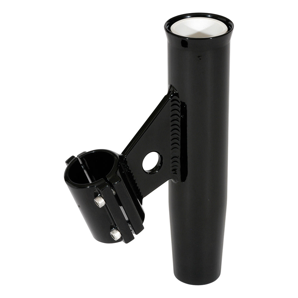 Lee's Tackle, Lee's Clamp-On Rod Holder - Black Aluminum - Vertical Mount - Fits 1.315 O.D. Pipe
