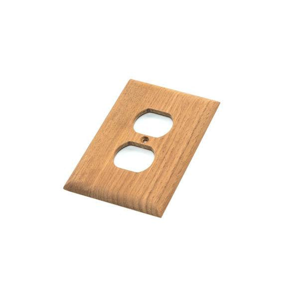Whitecap Industries, Teak Dual Outlet Cover