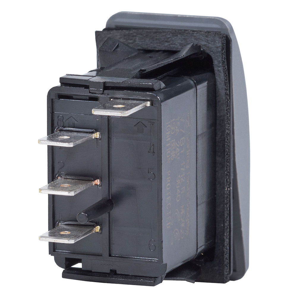 Blue Sea Systems, Blue Sea 7932 Contura II Switch SPDT Black - (ON)-OFF-ON