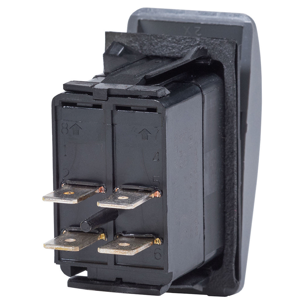 Blue Sea Systems, Blue Sea 7935 Contura II Switch DPST Black - OFF-(ON)