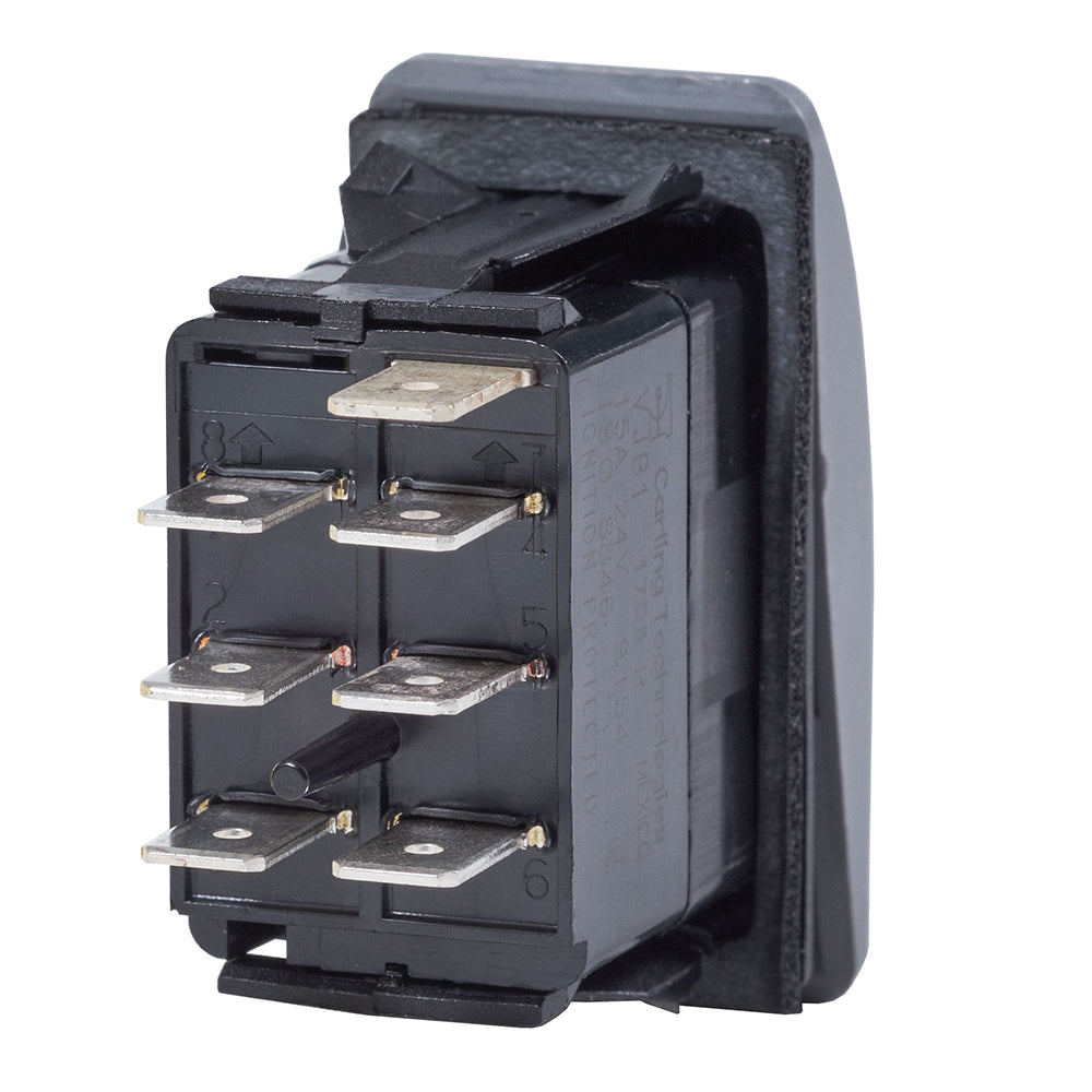 Blue Sea Systems, Blue Sea 7936 Contura II Switch DPDT Black - ON-OFF-ON