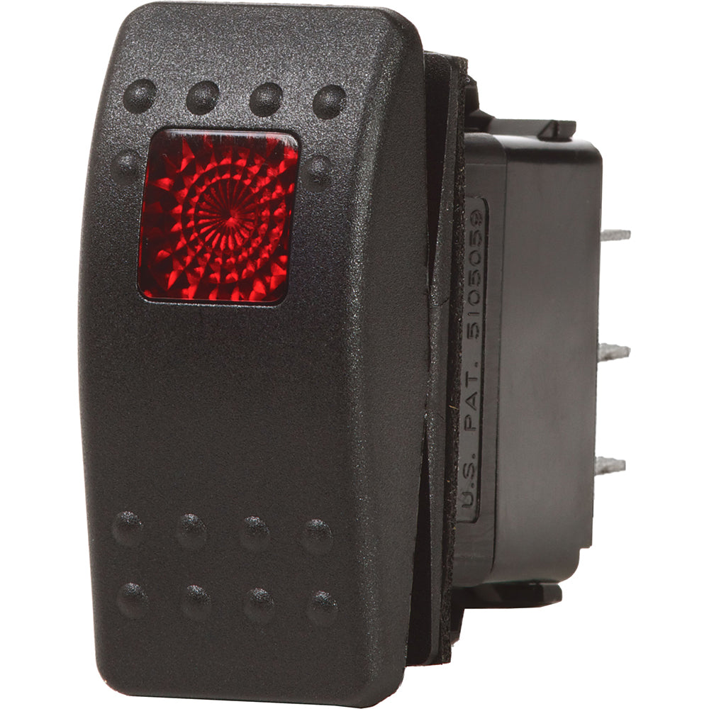 Blue Sea Systems, Blue Sea 7937 Contura II Switch DPDT Black - (ON)-OFF-ON