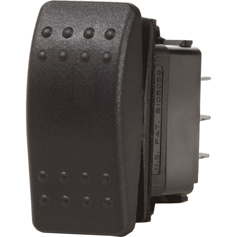 Blue Sea Systems, Blue Sea 7938 Contura II Switch DPDT Black - (ON)-OFF-(ON)
