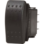 Blue Sea Systems, Blue Sea 7938 Contura II Switch DPDT Black - (ON)-OFF-(ON)