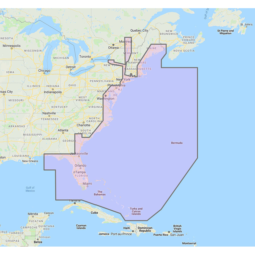 Furuno U.S. East Coast, Bahamas & Bermuda - Vector Charts & Standard Resolution Satellite Photos f/Bahamas - Unlock C