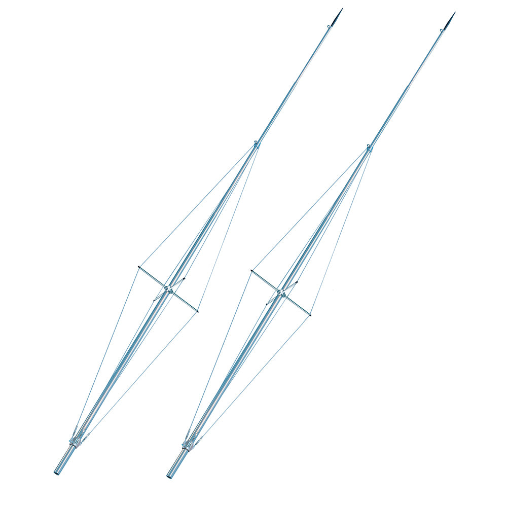 Rupp Marine, Rupp 20' Single Spreader Sidekick Outrigger Poles - Silver/Silver - Pair