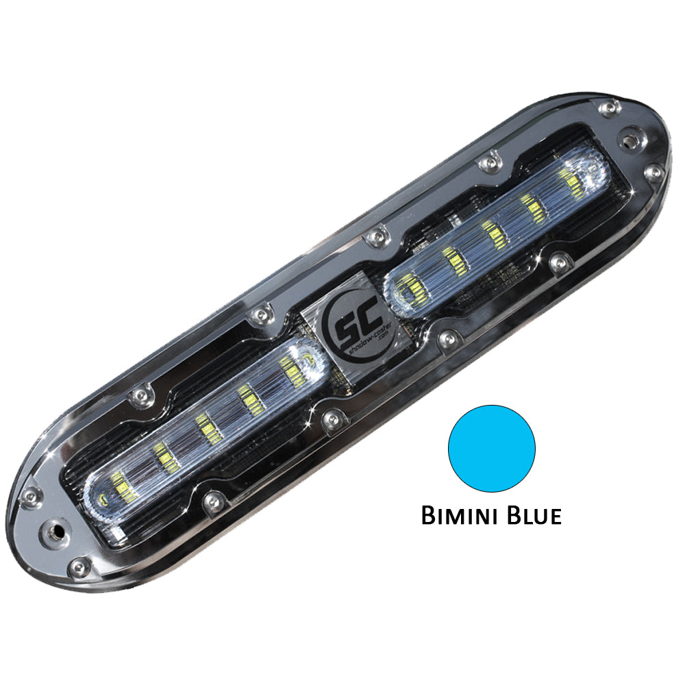 Shadow-Caster LED Lighting, Shadow-Caster SCM-10 LED Underwater Light w/20' Cable - 316 SS Housing - Bimini Blue