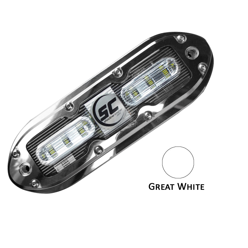Shadow-Caster LED Lighting, Shadow-Caster SCM-6 LED Underwater Light w/20' Cable - 316 SS Housing - Great White