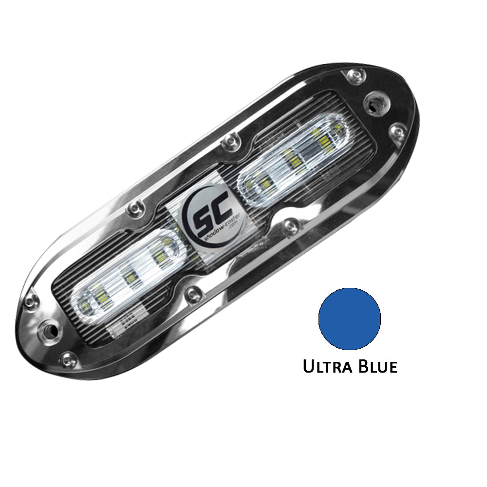 Shadow-Caster LED Lighting, Shadow-Caster SCM-6 LED Underwater Light w/20' Cable - 316 SS Housing - Ultra Blue