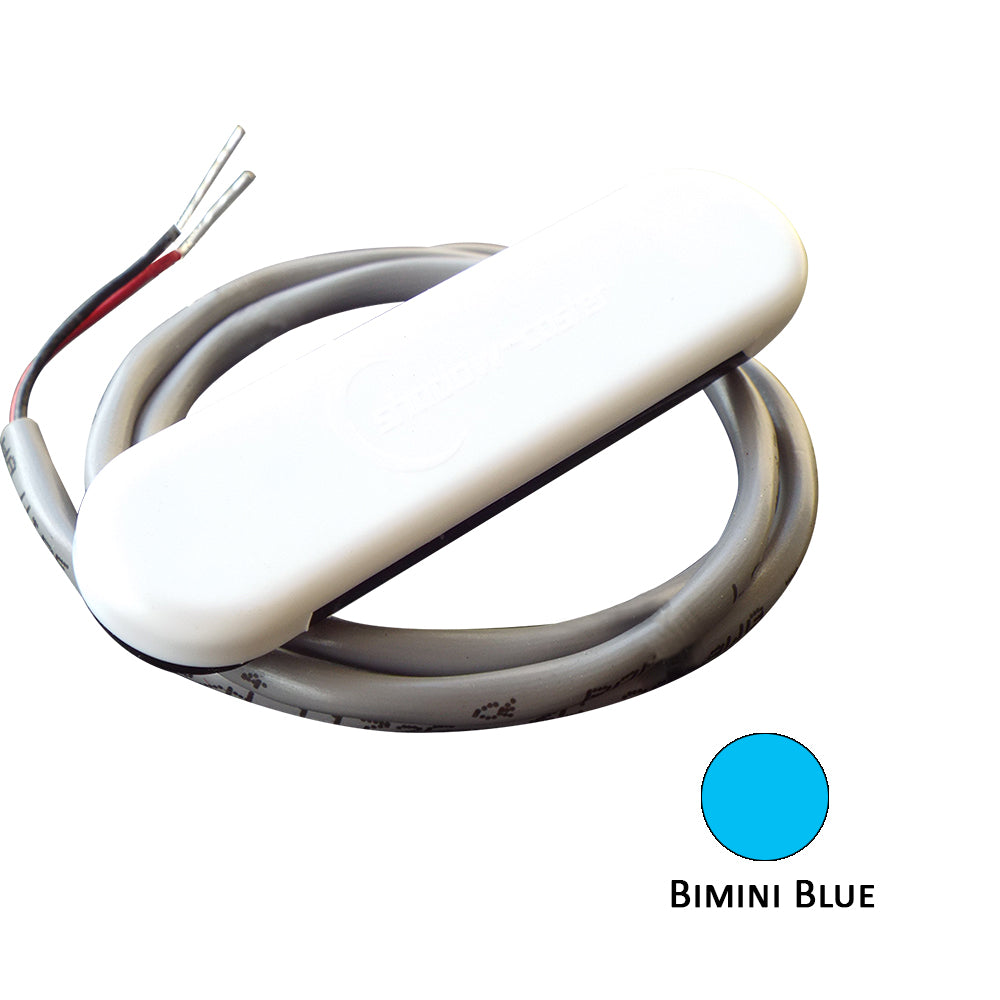 Shadow-Caster LED Lighting, Shadow-Caster Courtesy Light w/2' Lead Wire - White ABS Cover - Bimini Blue - 4-Pack