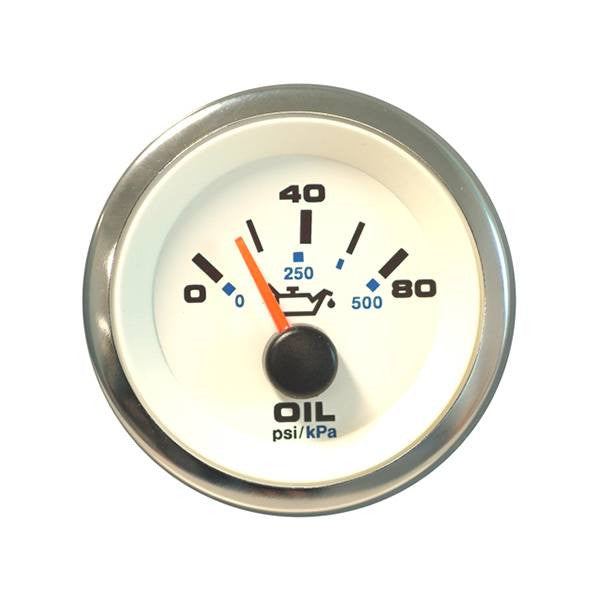 Sierra, Oil Pressure White Premier Pro 2 0-80 Psi