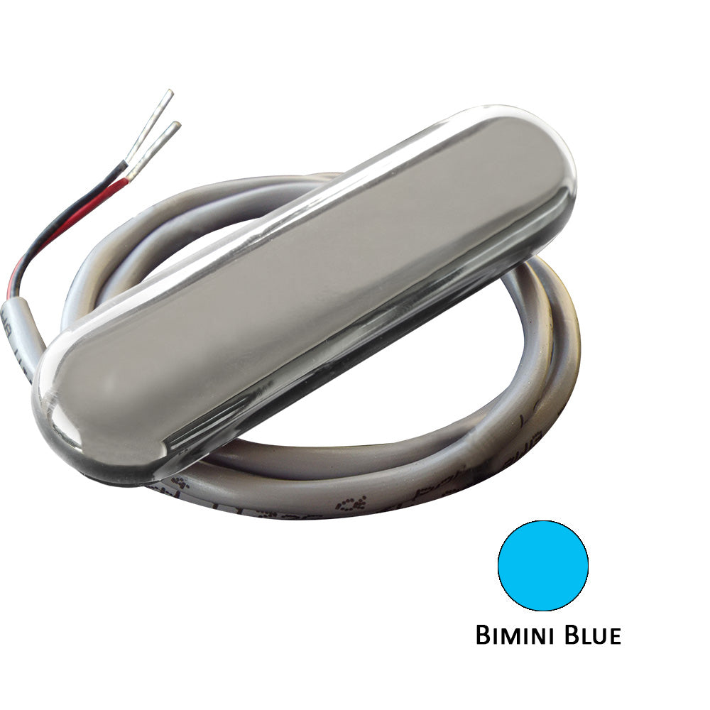 Shadow-Caster LED Lighting, Shadow-Caster Courtesy Light w/2' Lead Wire - 316 SS Cover - Bimini Blue - 4-Pack