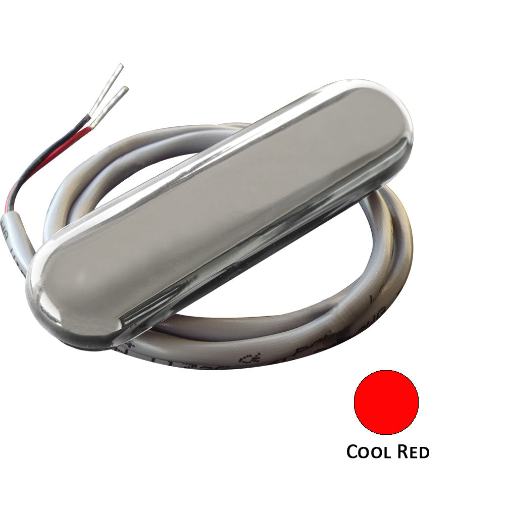 Shadow-Caster LED Lighting, Shadow-Caster Courtesy Light w/2' Lead Wire - 316 SS Cover - Cool Red - 4-Pack