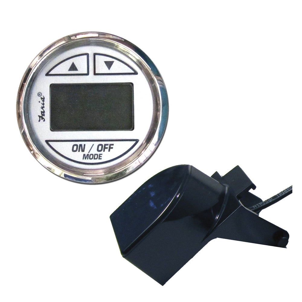Faria Beede Instruments, Faria Chesapeake White SS 2" Depth Sounder w/Transom Mount Transducer