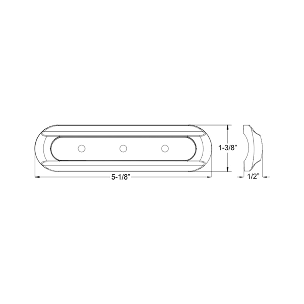 TACO Marine, TACO 4-LED Deck Light - Flat Mount - White Housing