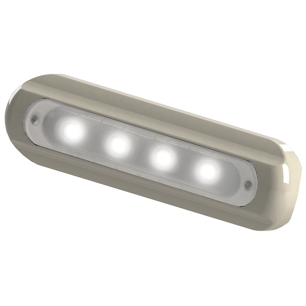 TACO Marine, TACO 4-LED Deck Light - Flat Mount - White Housing