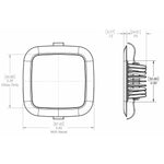 Lumitec Square Mirage Down Light - White Dimming, Red/Blue Non-Dimming - White Bezel