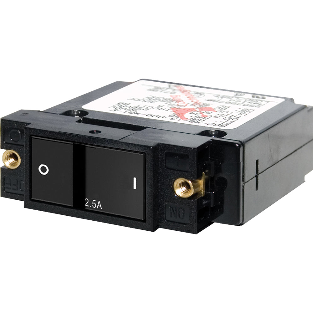 Blue Sea Systems, Blue Sea 7399 A-Series Flat Rocker Circuit Breaker - Single Pole - 2.5A