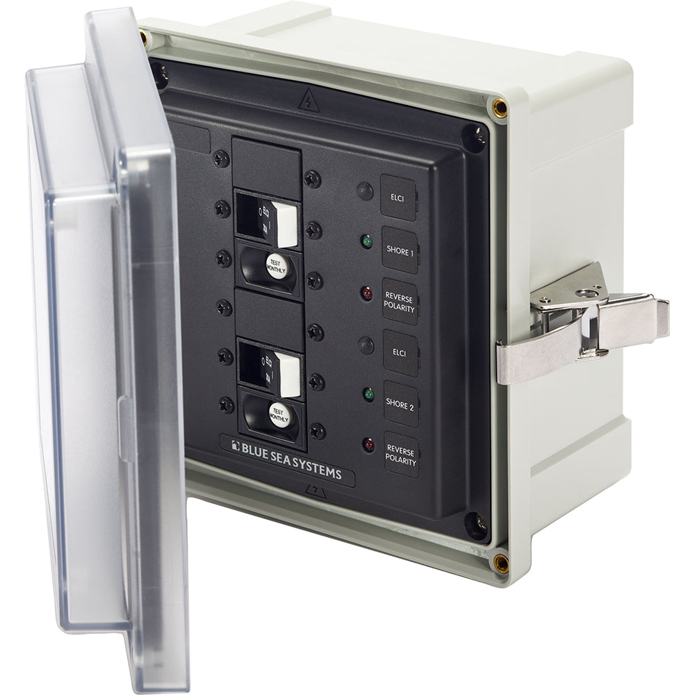 Blue Sea Systems, Blue Sea 3117 - SMS Panel Enclosure w/2 ELCI (30A) - 120V AC