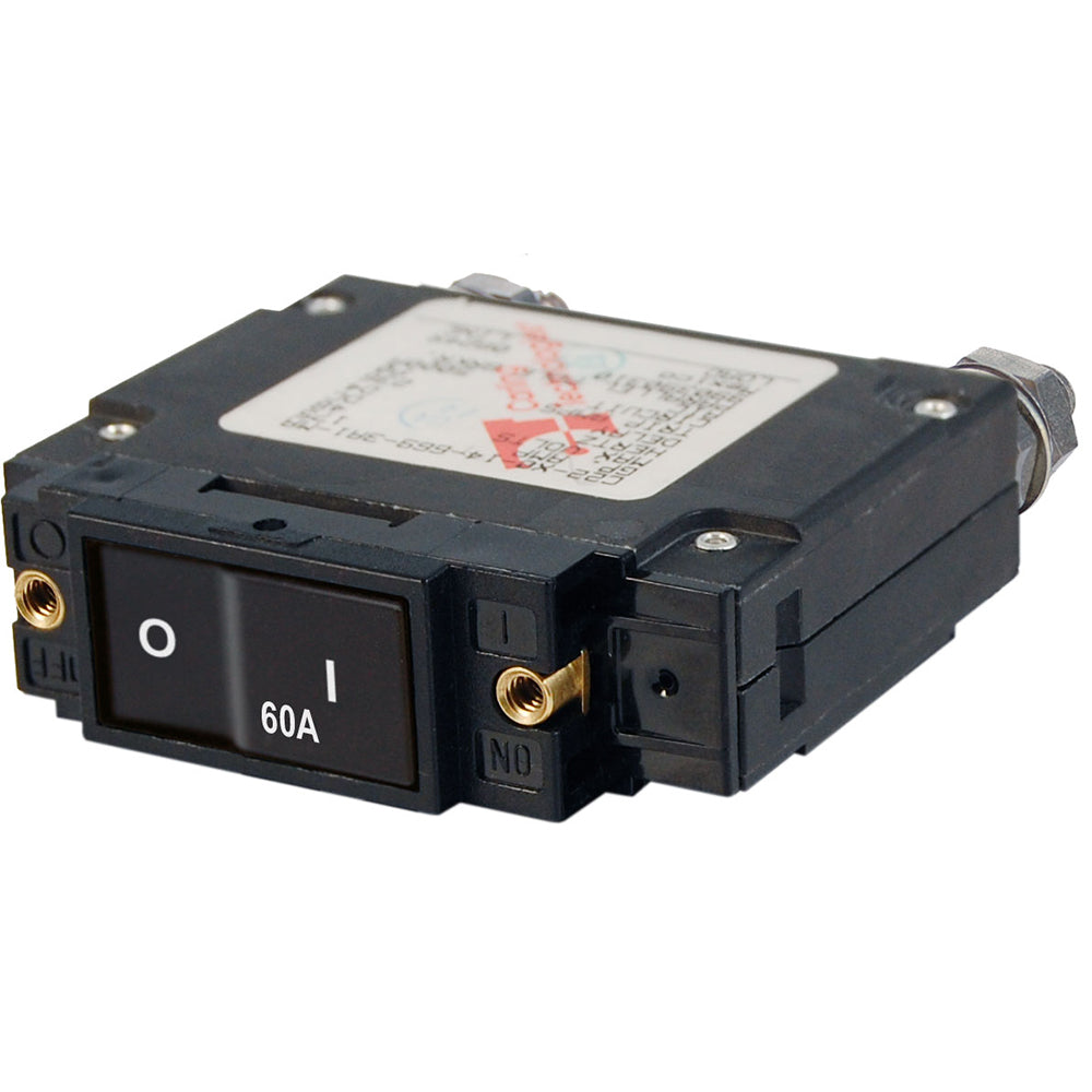 Blue Sea Systems, Blue Sea 7547 C-Series Flat Rocker Circuit Breaker - Single Pole - 60A