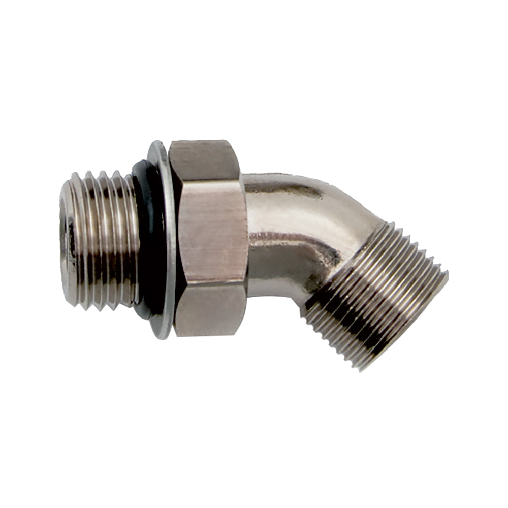 Uflex USA, Uflex 45° Adjustable Fitting f/Back of UP Series Helms ORB 6 to 3/8" COMP