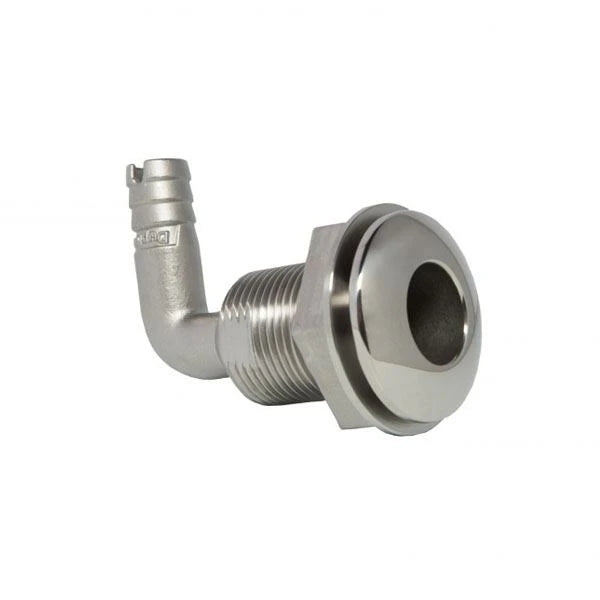 Whitecap Industries, Whitecap Duplex Stainless Steel 90° Thru-Hull w/ Barb, 1-1/2" x 2-3/8"