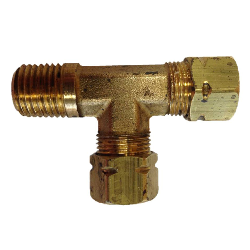 Uflex USA, Uflex Male Run T-Fitting - 3/8" x 3/8" Tube x 1/4" NPT
