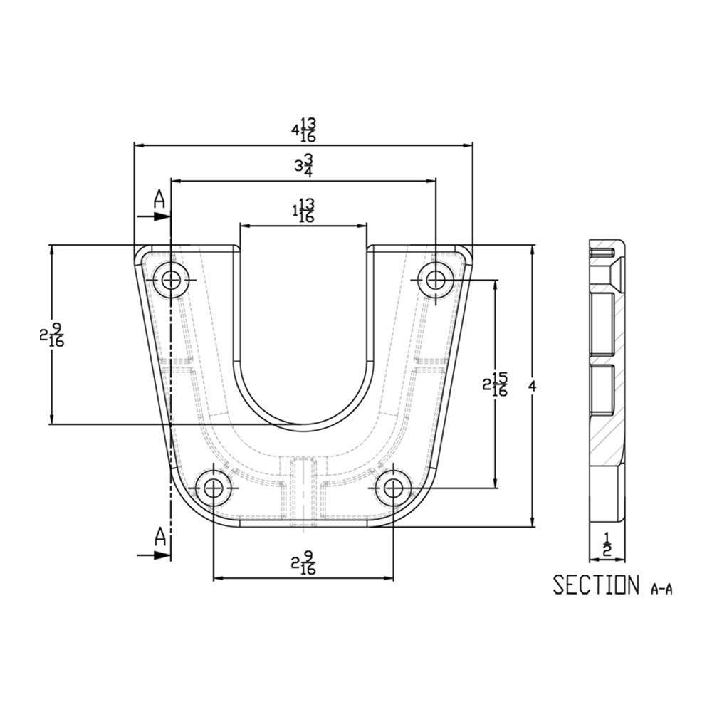 TACO Marine, TACO Stainless Steel Mounting Bracket f/Side Mount Table Pedestal