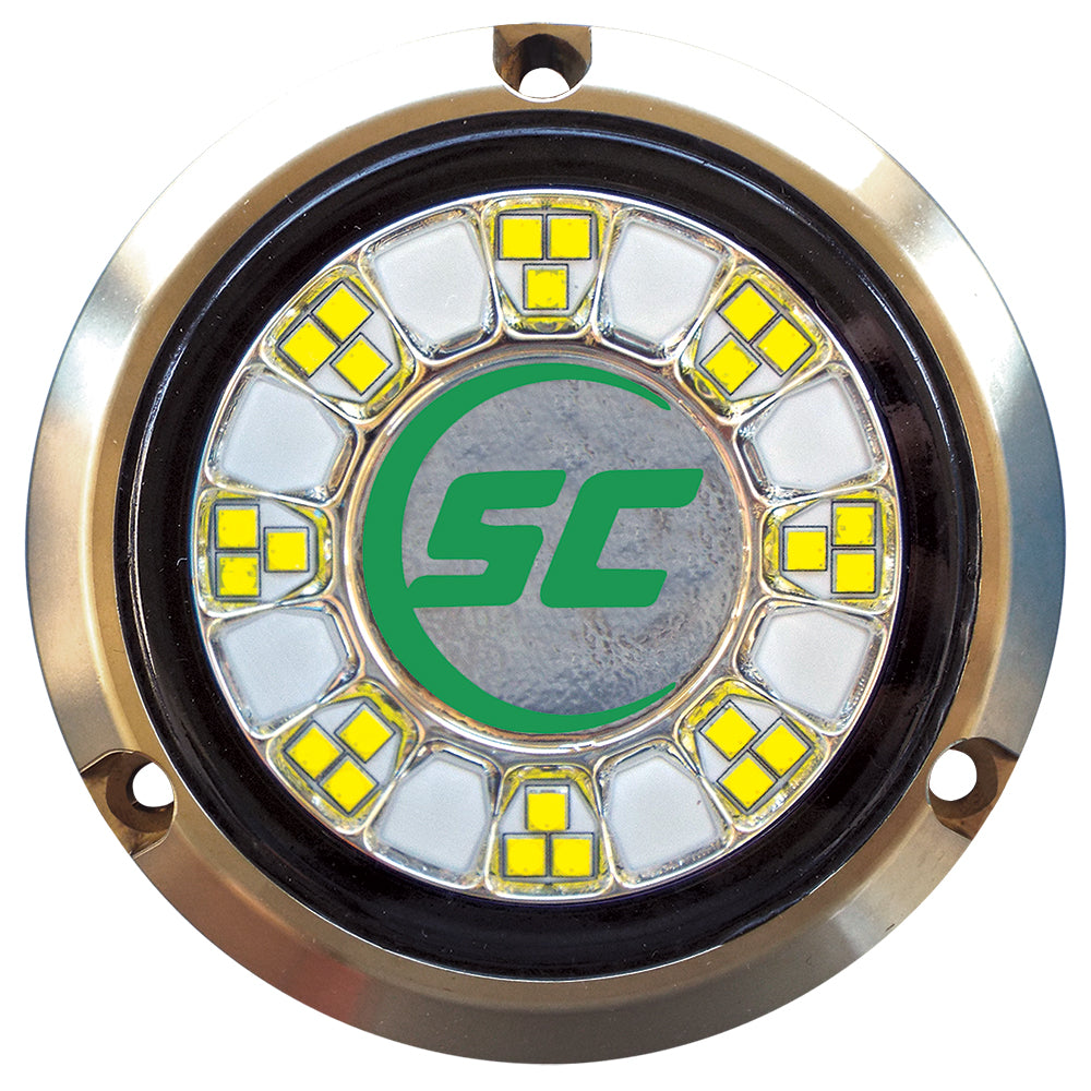 Shadow-Caster LED Lighting, Shadow-Caster SCR-24 Bronze Underwater Light - 24 LEDs - Aqua Green