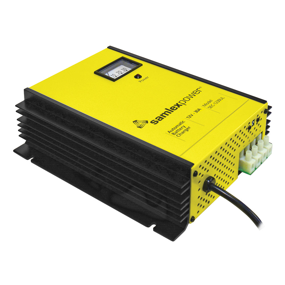 Samlex America, Samlex 30A Battery Charger - 12V - 3-Bank - 3-Stage w/Dip Switch & Lugs