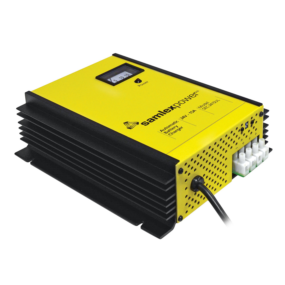 Samlex America, Samlex 15A Battery Charger - 24V - 3-Bank - 3-Stage w/Dip Switch & Lugs