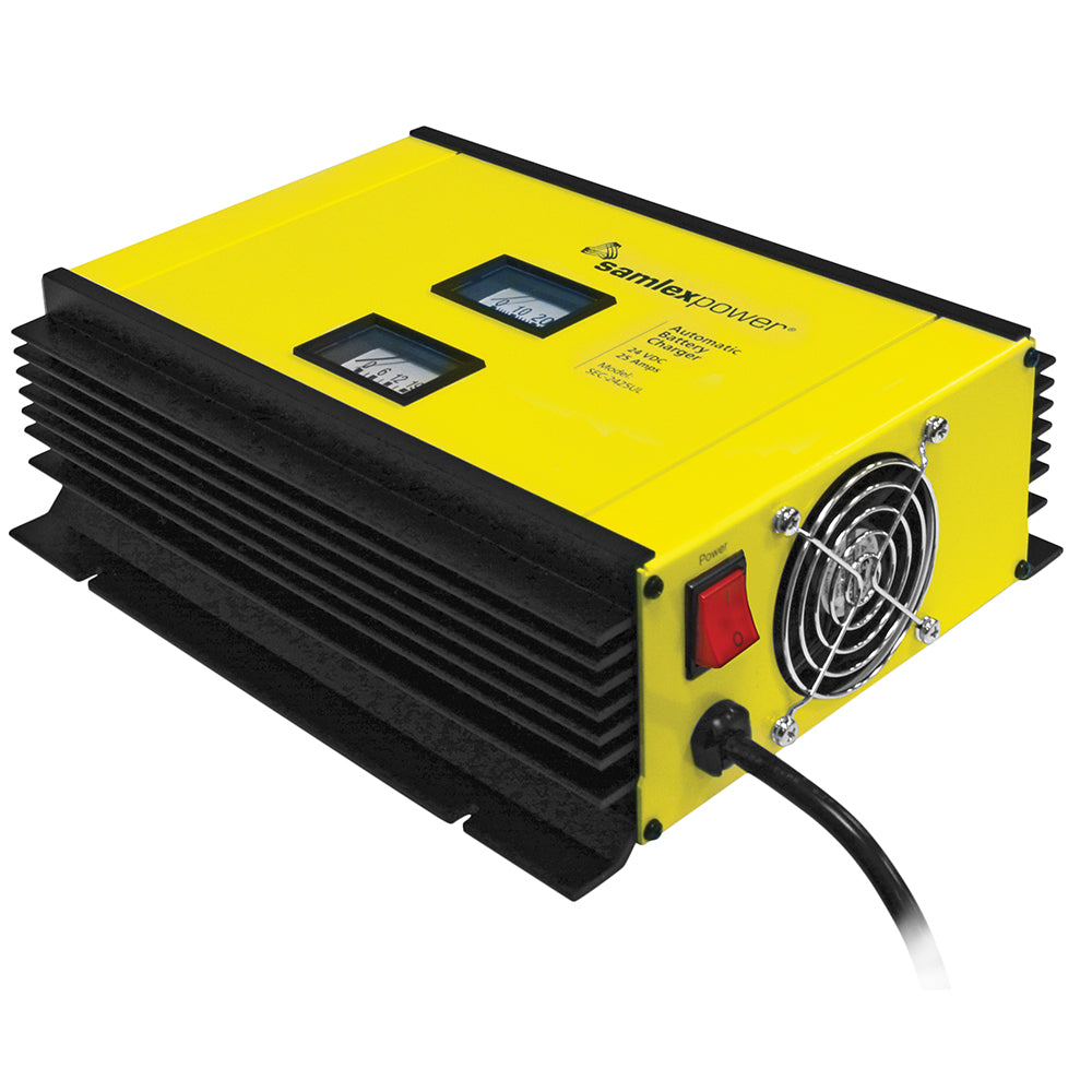 Samlex America, Samlex 25A Battery Charger - 24V - 2-Bank - 3-Stage w/Dip Switch & Lugs - Includes Temp Sensor