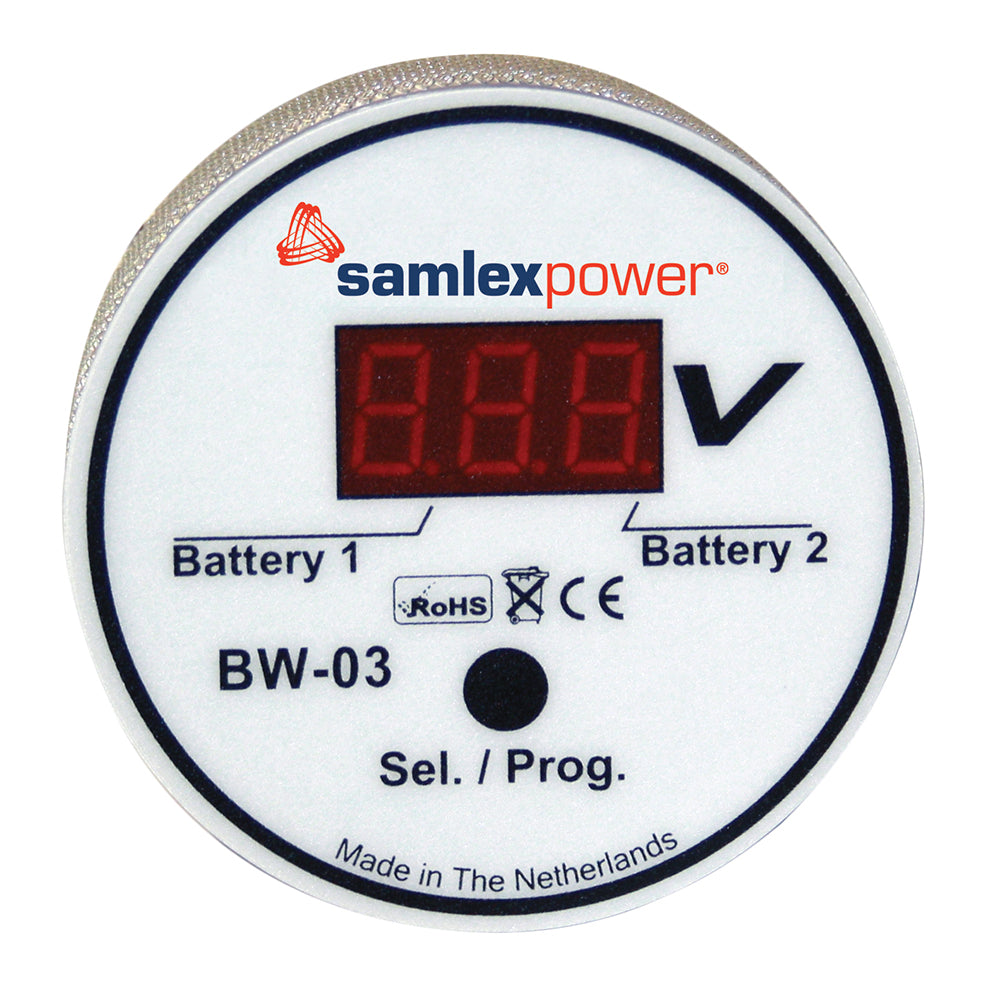 Samlex America, Samlex Dual Battery Monitor - 12V or 24V - Auto Detection