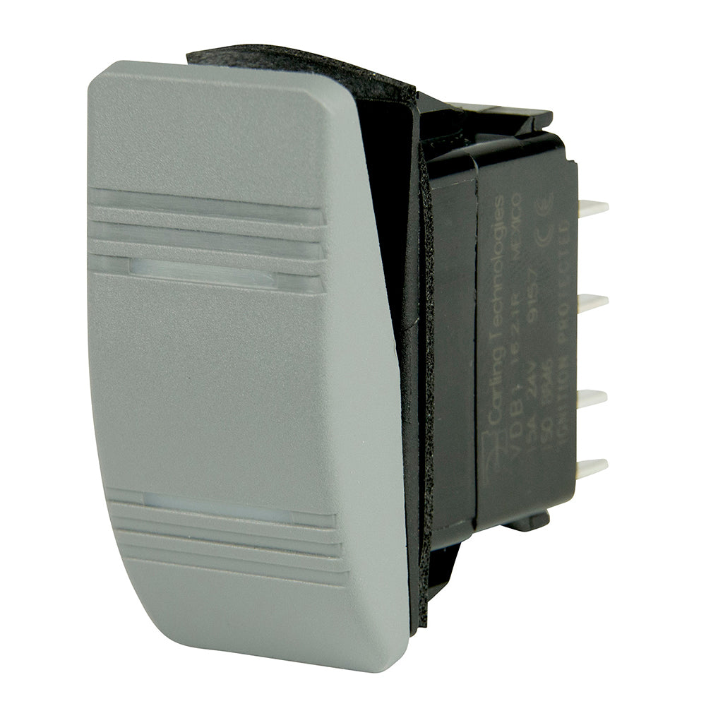 BEP Marine, BEP DPDT Contura Switch - 2-Amber LEDs - Gray - ON/ON