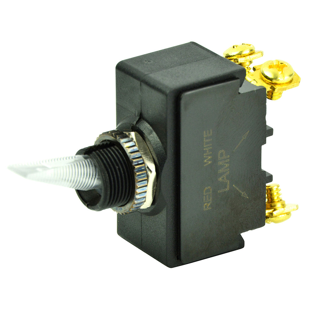 BEP Marine, BEP SPST Lighted Toggle Switch - Red LED - 12V - #6-32 Terminal - ON/OFF